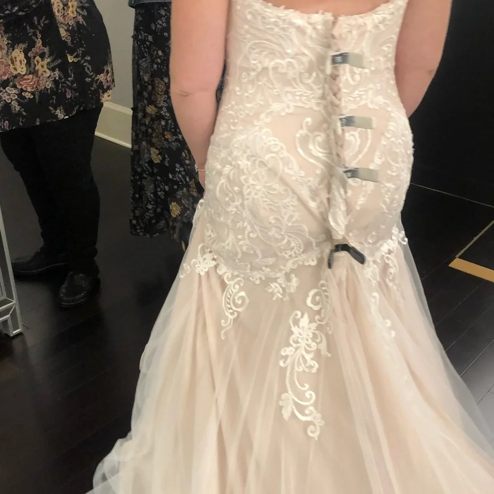 NWT Blush Wedding Dress Never Worn - Picture 5 of 7